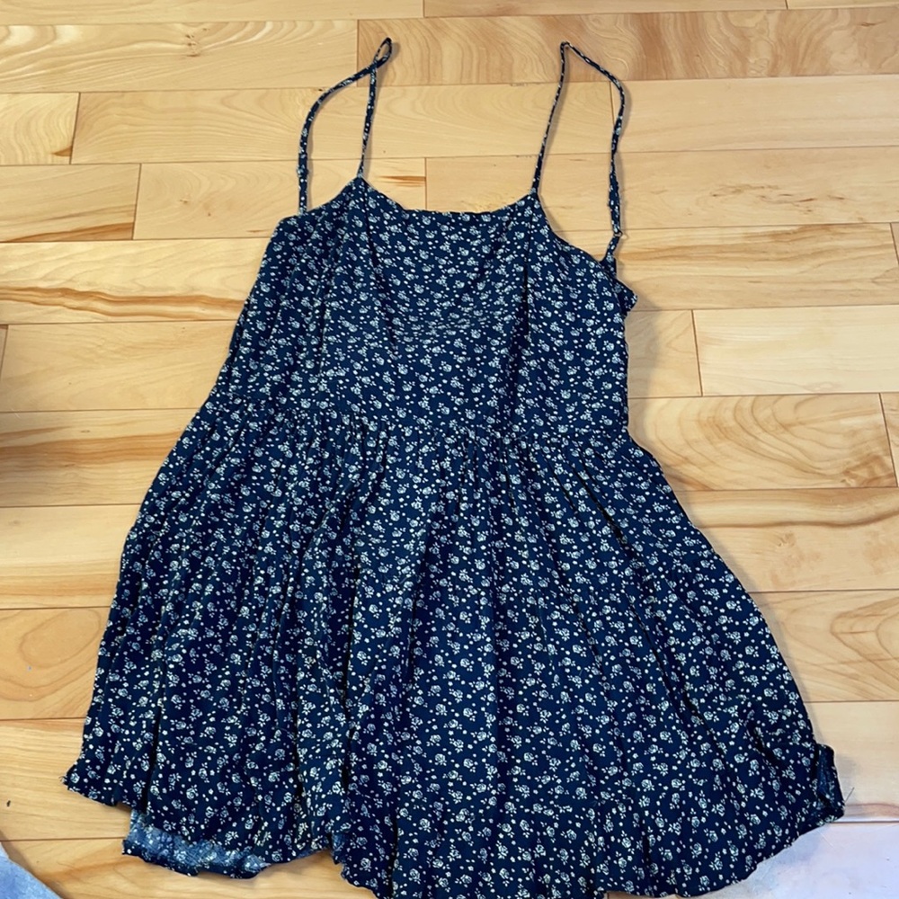 Tie back floral brandy dress